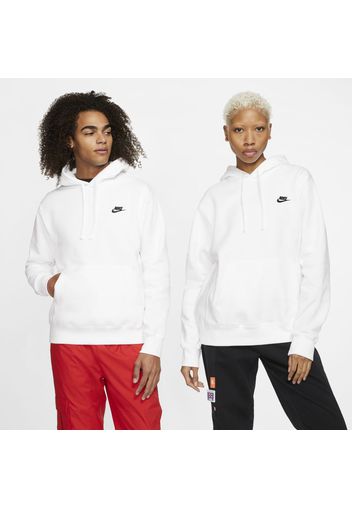 Felpa pullover con cappuccio Nike Sportswear Club Fleece - Bianco