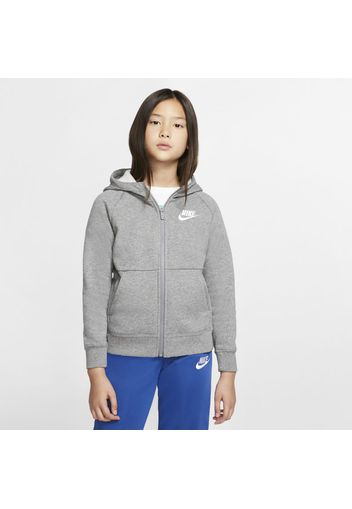 Felpa con cappuccio e zip a tutta lunghezza Nike Sportswear- Bambina/Ragazza - Grigio