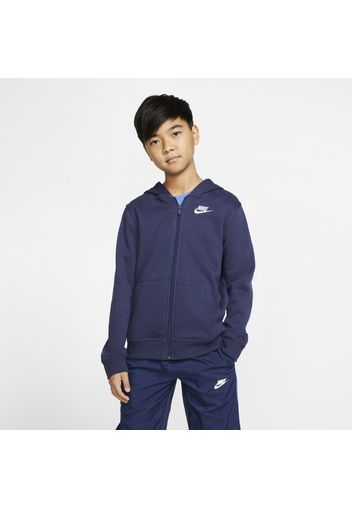 Felpa con cappuccio e zip a tutta lunghezza Nike Sportswear Club - Ragazzi - Blu