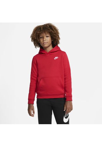 Felpa pullover con cappuccio Nike Sportswear Club - Ragazzi - Rosso