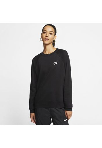Maglia a girocollo in fleece Nike Sportswear Essential - Donna - Nero