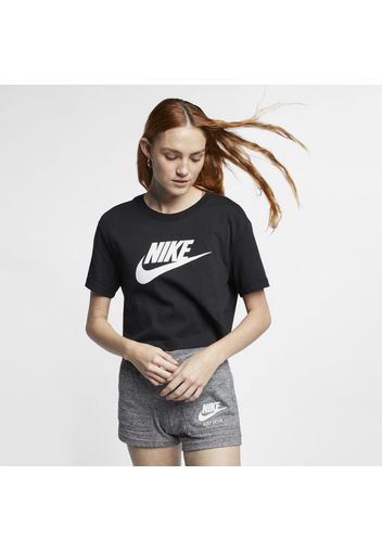 T-shirt ridotta Nike Sportswear Essential - Donna - Nero