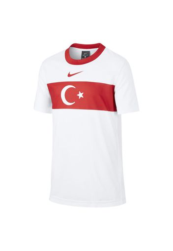 Maglia da calcio a manica corta Turchia per ragazzi - Home - Bianco