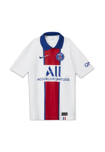 Maglia da calcio Paris Saint-Germain 2020/21 Stadium per ragazzi - Away - Bianco