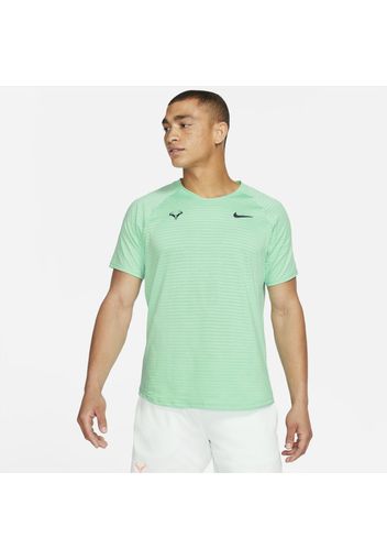 Maglia da tennis a manica corta NikeCourt AeroReact Rafa Slam - Uomo - Verde