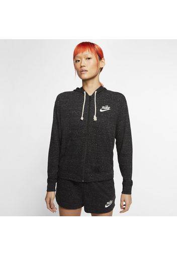 Felpa con cappuccio e zip a tutta lunghezza Nike Sportswear Gym Vintage - Donna - Nero