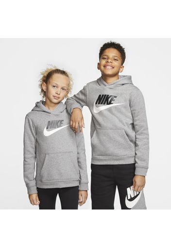 Felpa pullover con cappuccio Nike Sportswear Club Fleece - Ragazzi - Grigio