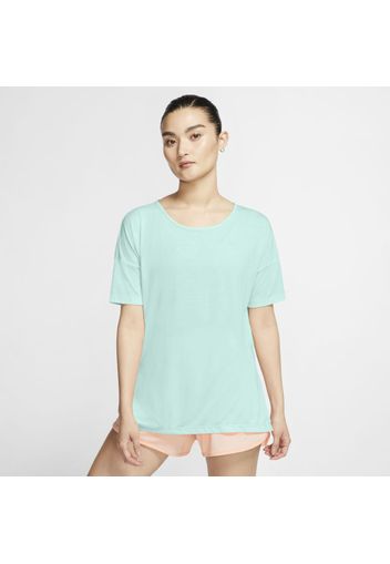 Top a manica corta Nike Yoga - Donna - Verde