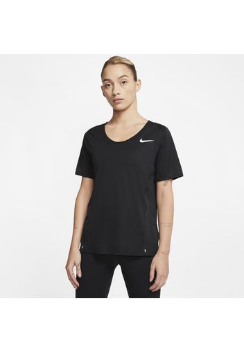 Top da running a manica corta Nike City Sleek - Donna - Nero