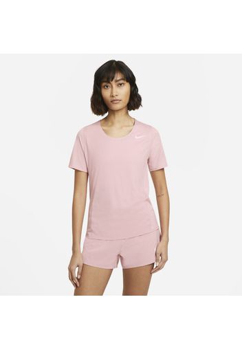 Top da running a manica corta Nike City Sleek - Donna - Rosa