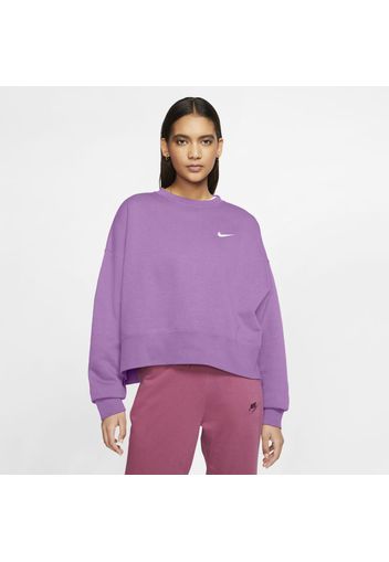 Maglia a girocollo in fleece Nike Sportswear Essential - Donna - Viola