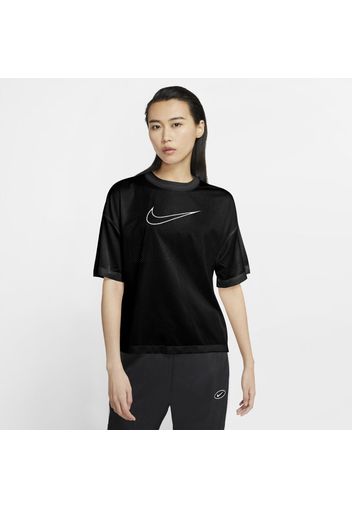 Top a manica corta in mesh Nike Sportswear - Donna - Nero