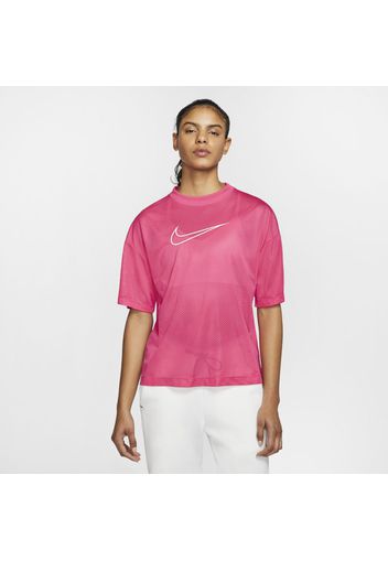 Top a manica corta in mesh Nike Sportswear - Donna - Rosa