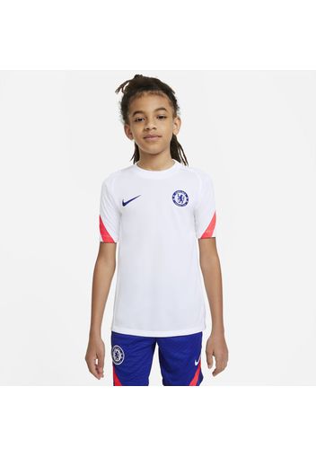 Maglia da calcio a manica corta Chelsea FC Strike - Ragazzi - Bianco