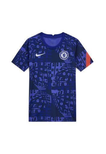 Maglia da calcio pre-partita a manica corta Chelsea FC - Ragazzi - Blu