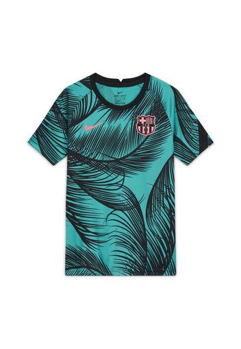 Maglia da calcio pre-partita a manica corta FC Barcelona - Ragazzi - Verde