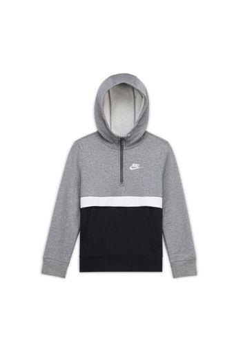 Felpa con cappuccio e zip a metà lunghezza Nike Sportswear Club - Ragazzo - Grigio