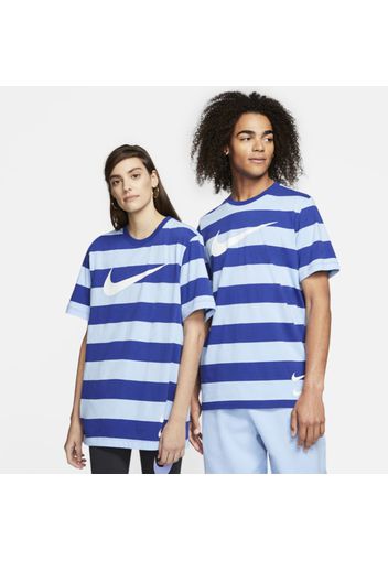 T-shirt a righe Nike Sportswear Swoosh - Uomo - Blu