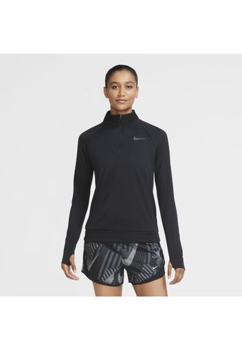 Top da running con zip a 1/4 Nike Pacer - Donna - Nero