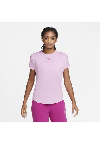 Top da running a manica corta Nike Air - Donna - Rosa