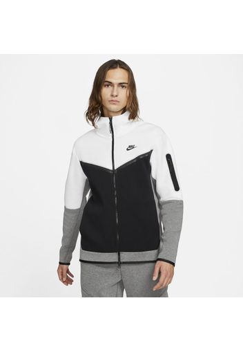 Felpa con cappuccio e zip a tutta lunghezza Nike Sportswear Tech Fleece - Uomo - Bianco