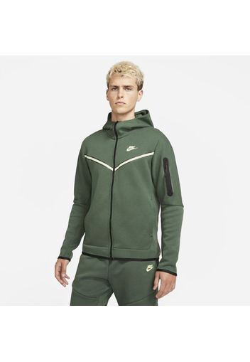 Felpa con cappuccio e zip a tutta lunghezza Nike Sportswear Tech Fleece - Uomo - Verde