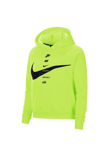 Felpa con cappuccio Nike Sportswear Swoosh - Donna - Giallo