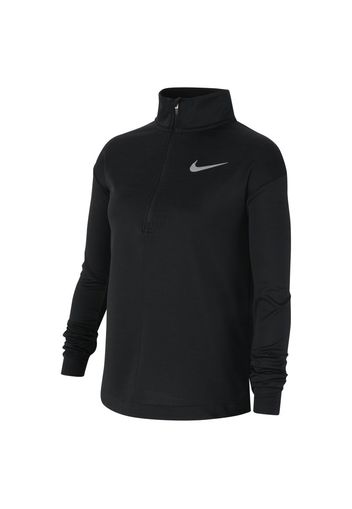 Maglia da running a manica lunga con zip a metà lunghezza Nike - Ragazza - Nero