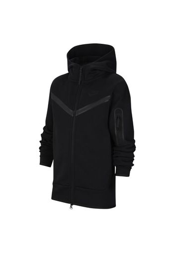 Felpa con cappuccio e zip a tutta lunghezza Nike Sportswear Tech Fleece - Ragazzo - Nero