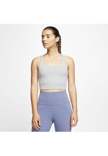 Top corto Infinalon Nike Yoga Luxe - Donna - Grigio