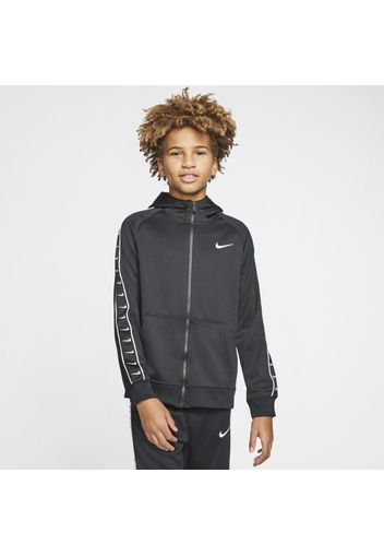 Felpa con cappuccio e zip a tutta lunghezza Nike Sportswear Swoosh - Ragazzo - Nero