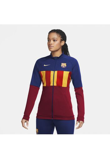 Track jacket da calcio FC Barcelona Anthem - Donna - Blu