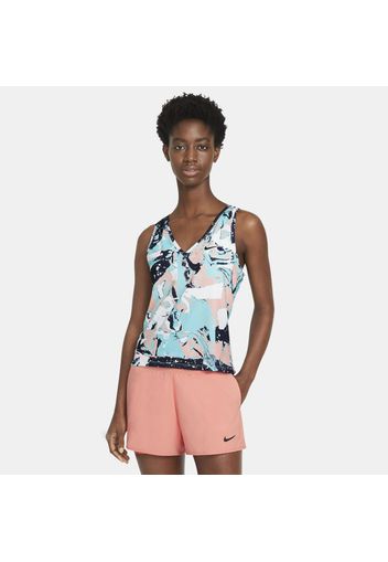 Canotta da tennis stampata NikeCourt Victory - Donna - Verde