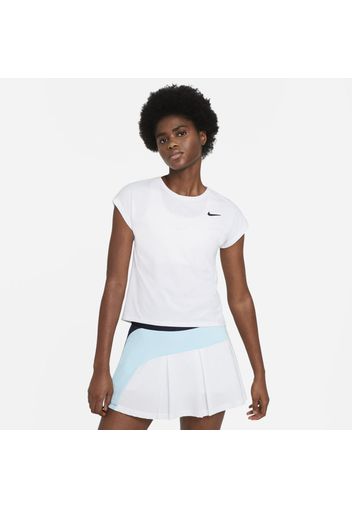 Top da tennis a manica corta NikeCourt Dri-FIT Victory - Donna - Bianco