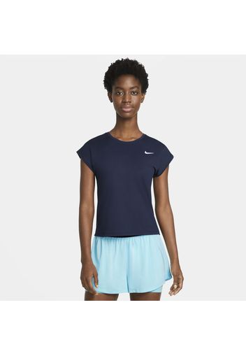 Top da tennis a manica corta NikeCourt Dri-FIT Victory - Donna - Blu