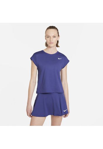 Top da tennis a manica corta NikeCourt Dri-FIT Victory - Donna - Viola