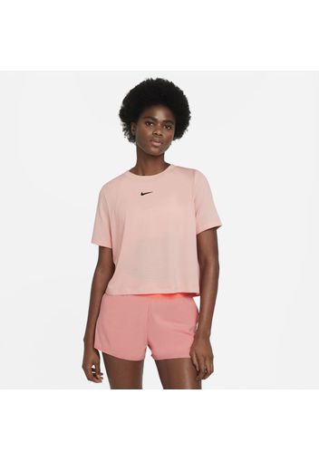 Top da tennis a manica corta NikeCourt Advantage - Donna - Arancione