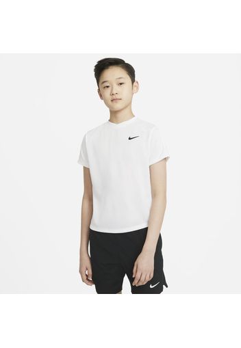 Maglia da tennis a manica corta NikeCourt Dri-FIT Victory - Ragazzo - Bianco