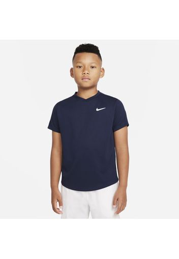 Maglia da tennis a manica corta NikeCourt Dri-FIT Victory - Ragazzo - Blu