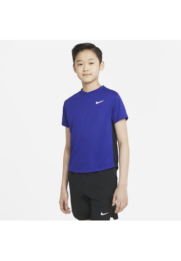 Maglia da tennis a manica corta NikeCourt Dri-FIT Victory - Ragazzo - Blu