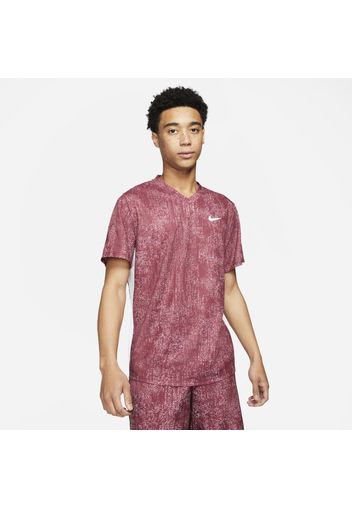 Maglia da tennis stampata NikeCourt Dri-FIT Victory - Uomo - Rosso