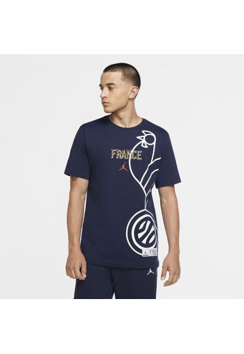 T-shirt con logo France Jordan FFBB - Uomo - Blu