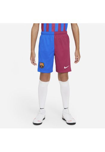 Shorts da calcio FC Barcelona 2021/22 Stadium per ragazzi - Home/Away - Blu