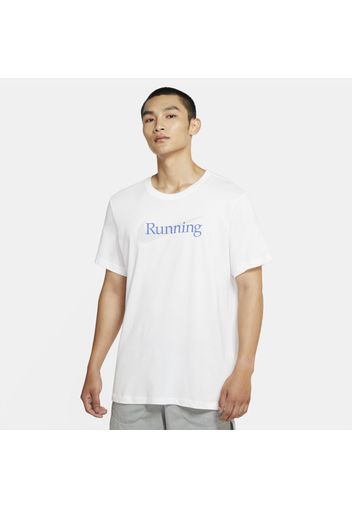 T-shirt da running Nike Dri-FIT - Uomo - Bianco