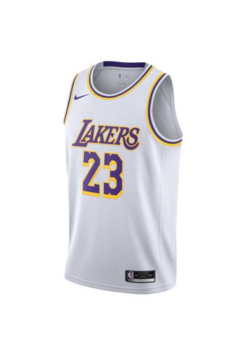 Maglia LeBron James Lake Association Edition 2020 Swingman Nike NBA - Bianco