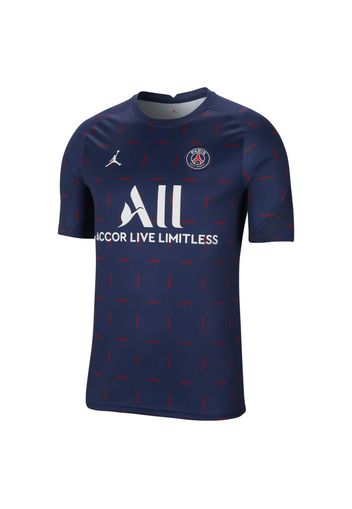 Maglia da calcio pre-partita a manica corta Paris Saint-Germain - Uomo - Blu