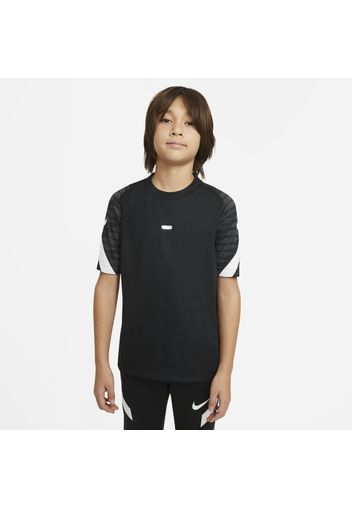 Maglia da calcio a manica corta Nike Dri-FIT Strike - Ragazzi - Nero