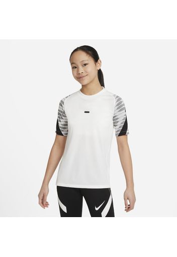 Maglia da calcio a manica corta Nike Dri-FIT Strike - Ragazzi - Bianco