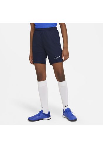 Shorts da calcio in maglia Nike Dri-FIT Academy - Ragazzi - Blu