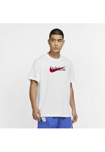 T-shirt da training con Swoosh Nike Dri-FIT - Uomo - Bianco